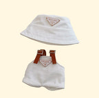 Stylish Outfit Set for Labubu Figure – Bucket Hat & Overalls - ImLabubu