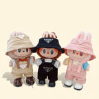 Stylish Outfit Set for Labubu Figure – Bucket Hat & Overalls - ImLabubu