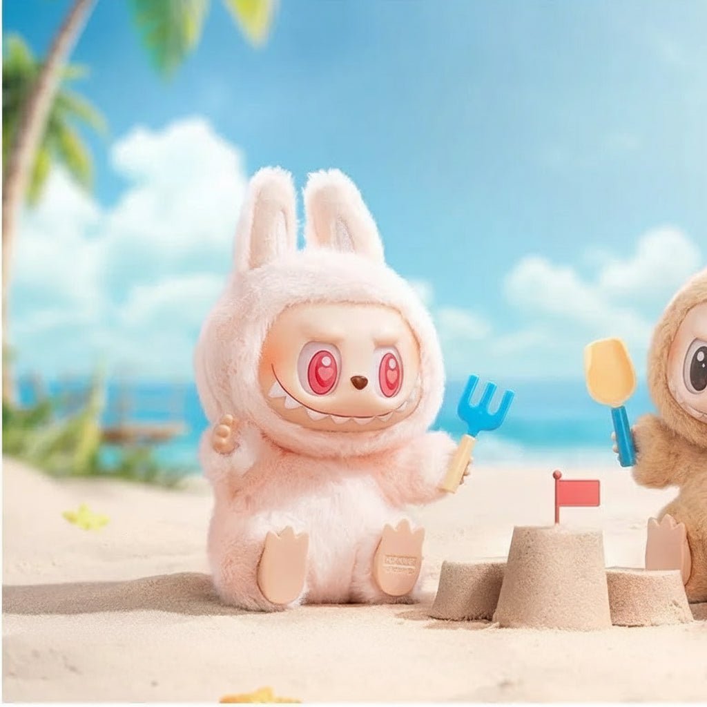 The Monsters “Have a Seat” – Dada (Pink Bunny Plush Keychain) - ImLabubu