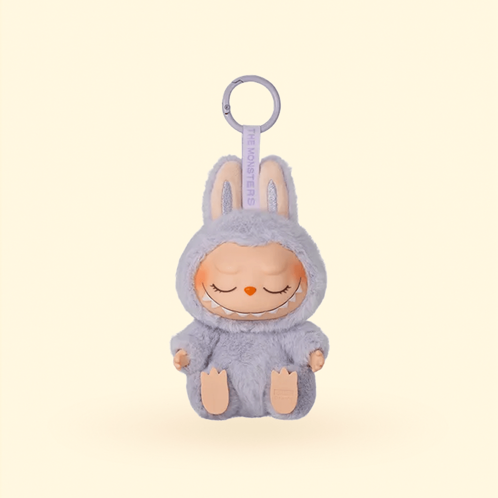 The Monsters “Have a Seat” – Zizi (Lilac Bunny Plush Keychain) - ImLabubu
