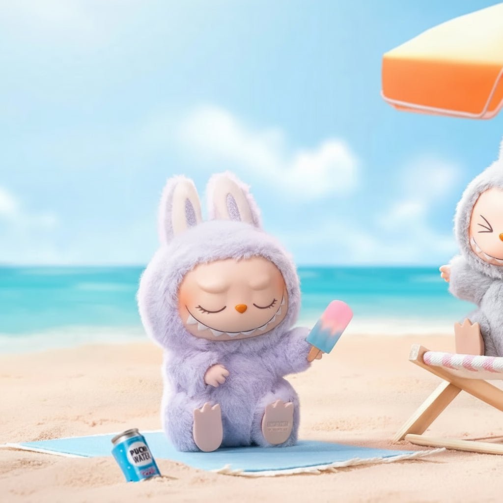 The Monsters “Have a Seat” – Zizi (Lilac Bunny Plush Keychain) - ImLabubu